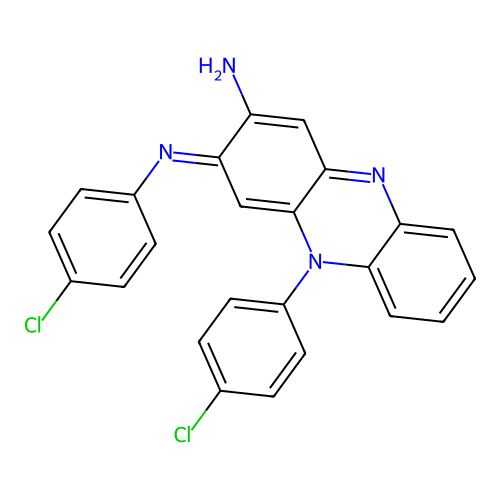 5-(4-Chlorophenyl)-3-[(4-chlorophenyl)imino]-3,5-dihydro-2-phenazinamine structure
