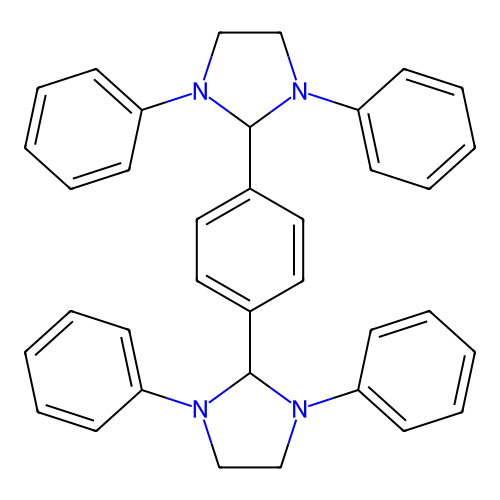 2-[4-(1,3-Diphenylimidazolidin-2-yl)phenyl]-1,3-diphenylimidazolidine structure