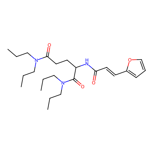 (+-)-2-((3-(2-Furanyl)-1-oxo-2-propenyl)amino)-N,N,N',N'-tetrapropylpentanediamide structure