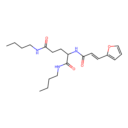(+-)-N,N'-Dibutyl-2-((3-(2-furanyl)-1-oxo-2-propenyl)amino)pentanediamide structure