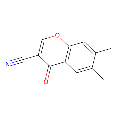 3-Cyano-6,7-dimethylchromone structure