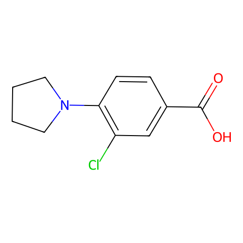 3-Chloro-4-pyrrolidinobenzoic acid structure
