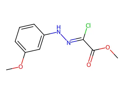 Methyl chloro[(3-methoxylphenyl)hydrazono]acetate structure