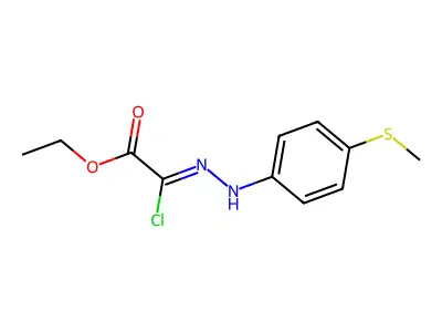 Ethyl 2-chloro-2-[(4-methylsulfanylphenyl)hydrazinylidene]acetate structure