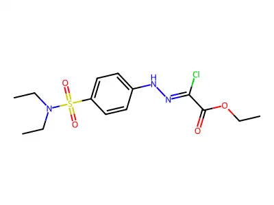 Ethyl 2-chloro-2-[[4-(diethylsulfamoyl)phenyl]hydrazinylidene]acetate structure