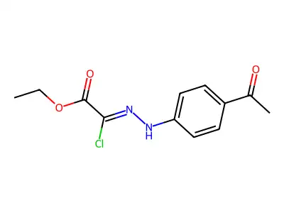 Ethyl 2-[(4-acetylphenyl)hydrazinylidene]-2-chloroacetate structure