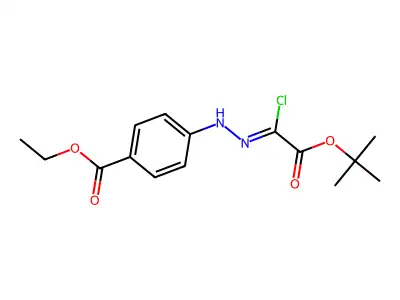 Ethyl 4-[(2E)-2-(chloro-boc-methylidene)hydrazinyl]benzoate structure