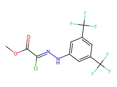 Methyl 2-[[3,5-bis(trifluoromethyl)phenyl]hydrazinylidene]-2-chloroacetate structure