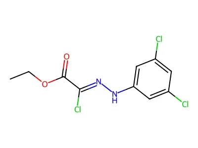 Ethyl (2Z)-2-chloro-2-[2-(3,5-dichlorophenyl)hydrazin-1-ylidene]acetate structure