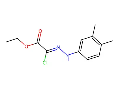 Ethyl 2-chloro-2-[(3,4-dimethylphenyl)hydrazinylidene]acetate structure