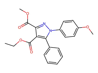1h-pyrazole-3,4-dicarboxylic Acid, 1-(4-methoxyphenyl)-5-phenyl-, Ethyl Methyl Ester structure