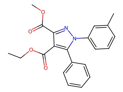 1h-pyrazole-3,4-dicarboxylic Acid, 1-(3-methylphenyl)-5-phenyl-, Ethyl Methyl Ester structure