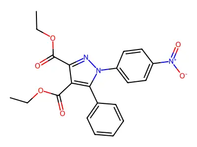 1h-pyrazole-3,4-dicarboxylic Acid, 1-(4-nitrophenyl)-5-phenyl-, Diethyl Ester structure