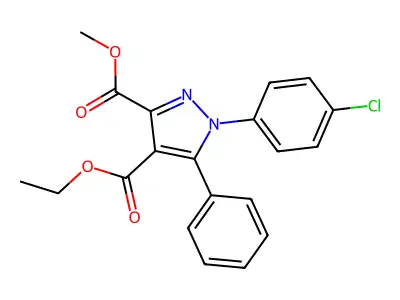 1h-pyrazole-3,4-dicarboxylic Acid, 1-(4-chlorophenyl)-5-phenyl-, Ethyl Methyl Ester structure
