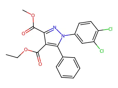 1h-pyrazole-3,4-dicarboxylic Acid, 1-(3,4-dichlorophenyl)-5-phenyl-, Ethyl Methyl Ester structure