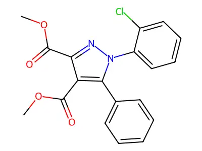 1h-pyrazole-3,4-dicarboxylic Acid, 1-(2-chlorophenyl)-5-phenyl-, Dimethyl Ester structure