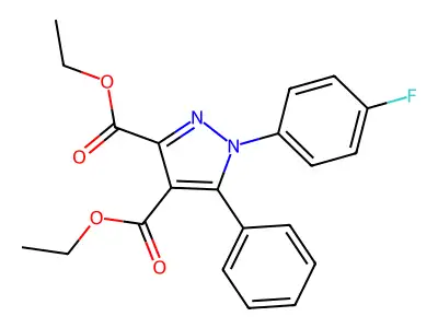 1h-pyrazole-3,4-dicarboxylic Acid, 1-(4-florophenyl)-5-phenyl-, Diethyl Ester structure