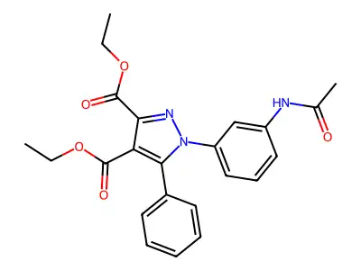 1h-pyrazole-3,4-dicarboxylic Acid, 1-(4-acetamidophenyl)-5-phenyl-, Diethyl Ester structure
