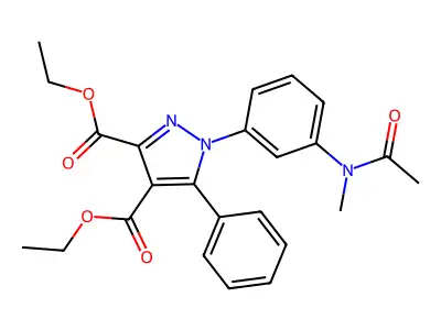 1h-pyrazole-3,4-dicarboxylic Acid, 1-(4-(n-methylacetamido)phenyl)-5-phenyl-, Diethyl Ester structure