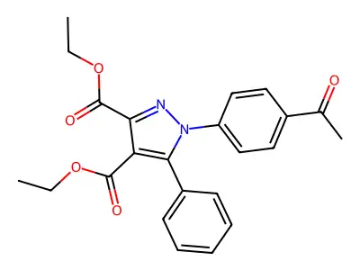 1h-pyrazole-3,4-dicarboxylic Acid, 1-(4-acetylphenyl)-5-phenyl-, Diethyl Ester structure