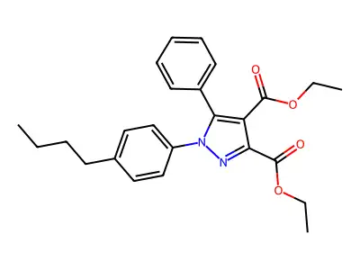 1h-pyrazole-3,4-dicarboxylic Acid, 1-(4-butylphenyl)-5-phenyl-, Diethyl Ester structure