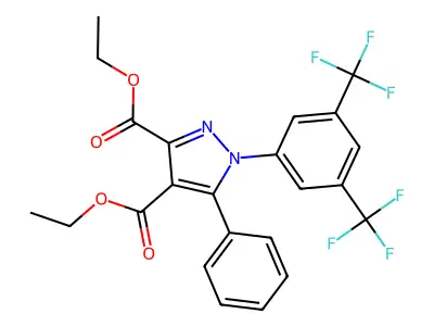 1h-pyrazole-3,4-dicarboxylic Acid, 1-(3,5-bis(trifluoromethyl)phenyl)-5-phenyl-, Diethyl Ester structure