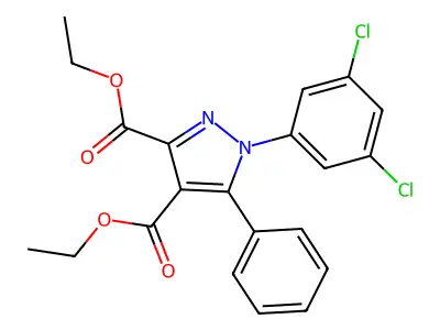 1h-pyrazole-3,4-dicarboxylic Acid, 1-(3,5-dichlorophenyl)-5-phenyl-, Diethyl Ester structure