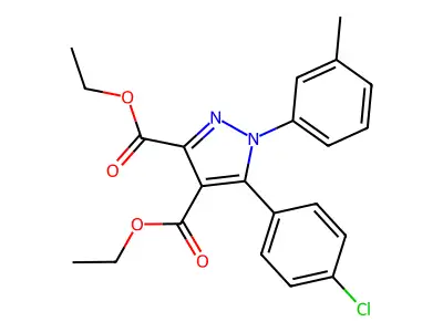 1h-pyrazole-3,4-dicarboxylic Acid, 5-(4-chlorophenyl)-1-(3-methylphenyl)-, Diethyl Ester structure