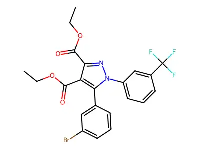 1h-pyrazole-3,4-dicarboxylic Acid, 5-(3-bromophenyl)-1-(3-(trifluoromethyl)phenyl)-, Diethyl Ester structure