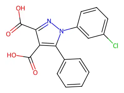 1h-pyrazole-3,4-dicarboxylic Acid, 1-(3-chlorophenyl)-5-phenyl- structure