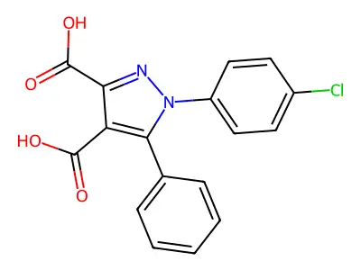 1h-pyrazole-3,4-dicarboxylic Acid, 1-(4-chlorophenyl)-5-phenyl- structure
