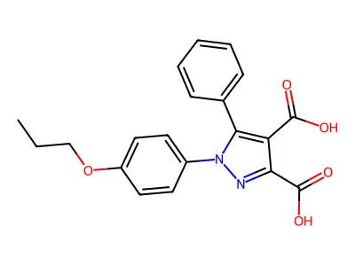 1h-pyrazole-3,4-dicarboxylic Acid, 1-(4-propyloxyphenyl)-5-phenyl- structure