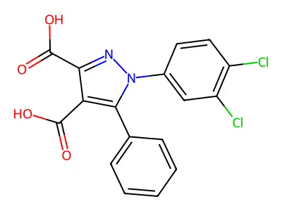 1h-pyrazole-3,4-dicarboxylic Acid, 1-(3,4-dichlorophenyl)-5-phenyl- structure