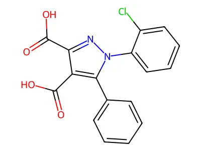 1h-pyrazole-3,4-dicarboxylic Acid, 1-(2-chlorophenyl)-5-phenyl- structure