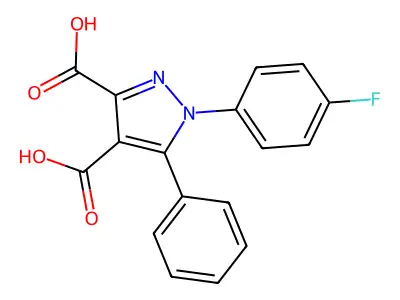 1h-pyrazole-3,4-dicarboxylic Acid, 1-(4-fluorophenyl)-5-phenyl- structure