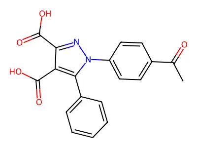 1H-Pyrazole-3,4-dicarboxylic acid, 1-(4-acetylphenyl)-5-phenyl- structure