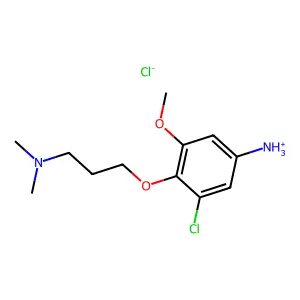 m-Anisidine, 5-chloro-4-(3-(dimethylamino)propoxy)-, hydrochloride structure