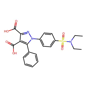 1h-pyrazole-3,4-dicarboxylic Acid, 1-(4-(diethylaminosulfonyl)phenyl)-5-phenyl- structure