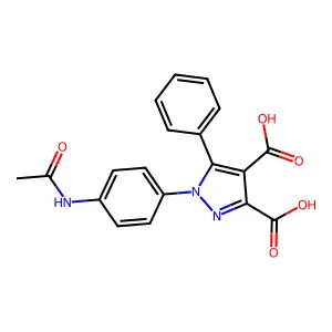 1h-pyrazole-3,4-dicarboxylic Acid, 1-(4-acetamidophenyl)-5-phenyl- structure