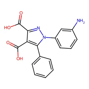 1h-pyrazole-3,4-dicarboxylic Acid, 1-(3-aminophenyl)-5-phenyl- structure
