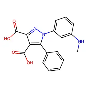 1h-pyrazole-3,4-dicarboxylic Acid, 1-(3-(methylamino)phenyl)-5-phenyl- structure