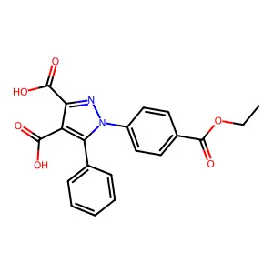 1h-pyrazole-3,4-dicarboxylic Acid, 1-(4-(ethoxycarbonyl)phenyl)-5-phenyl- structure