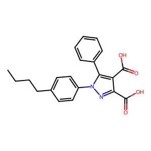 1h-pyrazole-3,4-dicarboxylic Acid, 1-(4-butylphenyl)-5-phenyl- structure