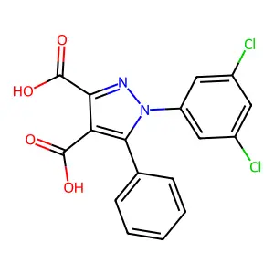 1h-pyrazole-3,4-dicarboxylic Acid, 1-(3,5-dichlorophenyl)-5-phenyl- structure