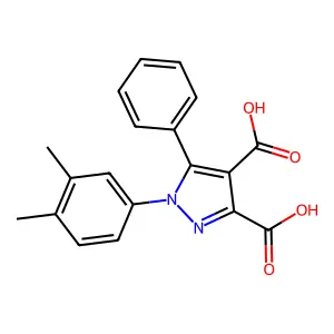 1h-pyrazole-3,4-dicarboxylic Acid, 1-(3,4-dimethylphenyl)-5-phenyl- structure