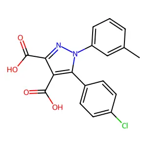 1h-pyrazole-3,4-dicarboxylic Acid, 1-(3-methylphenyl)-5-(4-chlorophenyl)- structure