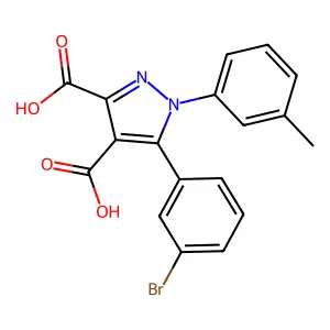 1h-pyrazole-3,4-dicarboxylic Acid, 1-(3-methylphenyl)-5-(3-bromophenyl)- structure