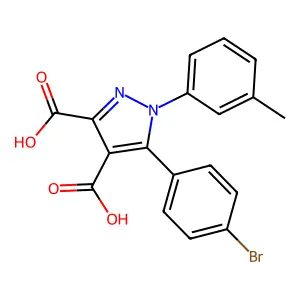 1h-pyrazole-3,4-dicarboxylic Acid, 1-(3-methylphenyl)-5-(4-bromophenyl)- structure