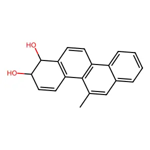 1,2-CHRYSENEDIOL, 1,2-DIHYDRO-5-METHYL-, trans-(+-)- structure