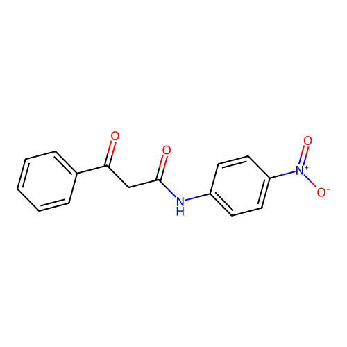 N-(4-nitrophenyl)-3-oxo-3-phenylpropanamide structure
